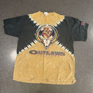 Las Vegas Outlaws XFL Liquid Blue 2000 Tie‎ Dye Men's XL T-Shirt Football